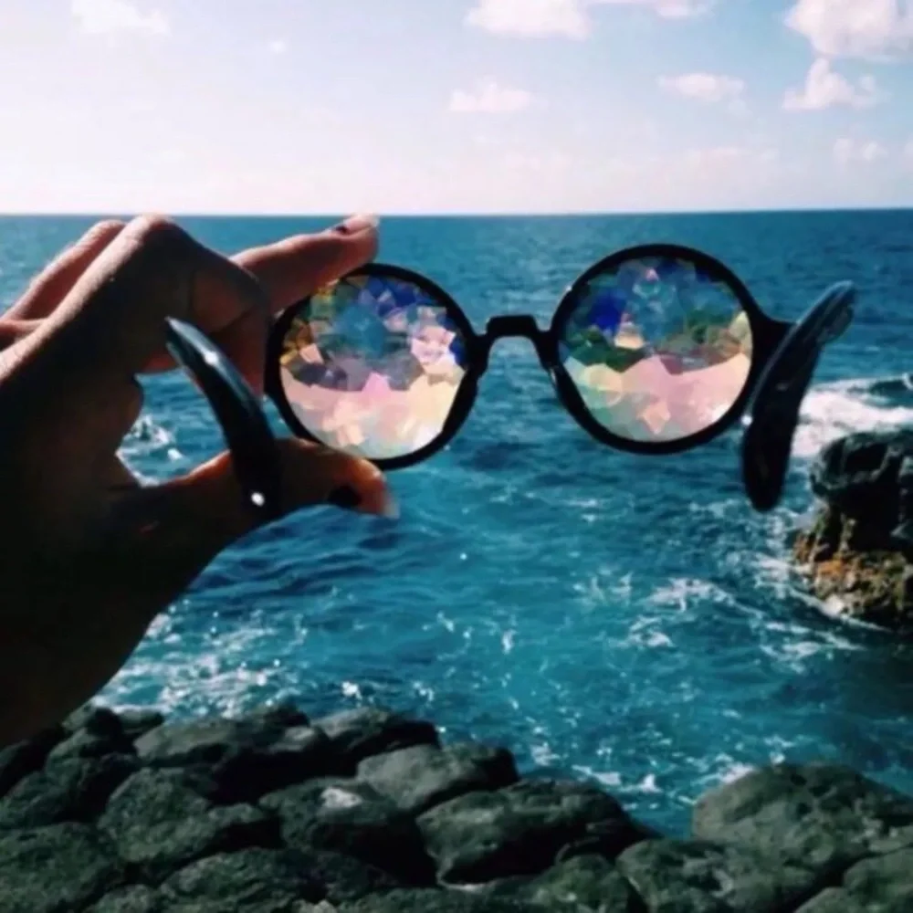 Holographic Kaleidoscope Festival Glasses